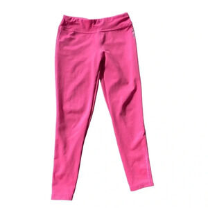 REEBOK PLAY DRY EUC GIRLS PINK WORKOUT LEGGINGS PANTS BOTTOMS SIZE XS 6 8